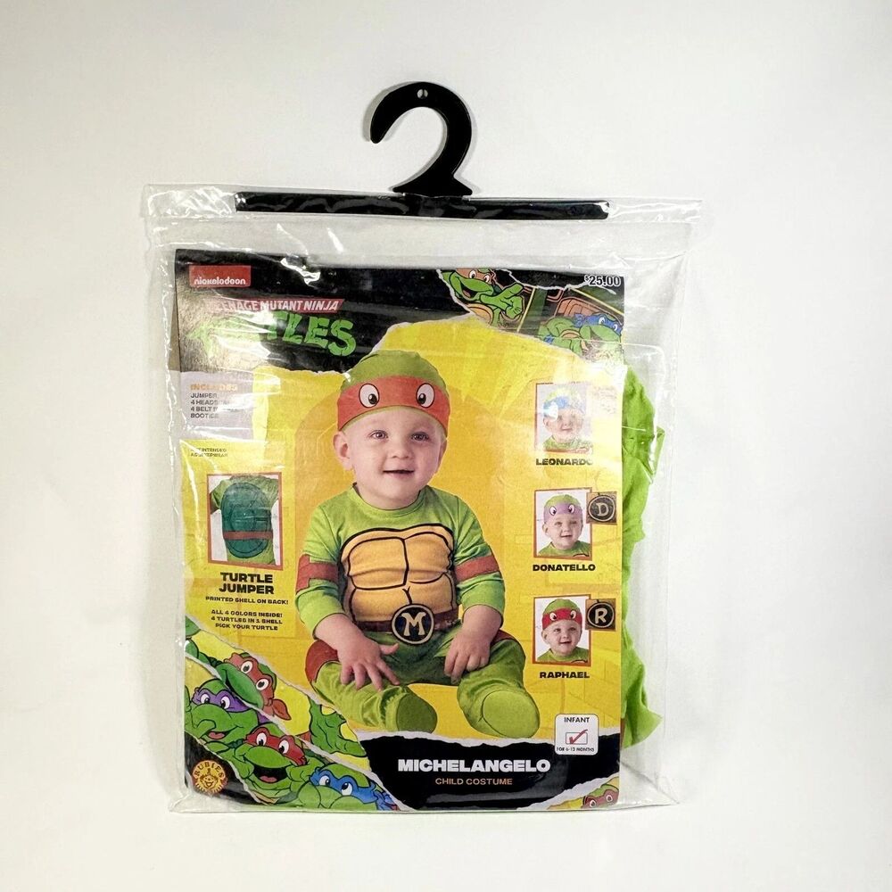 Size 0-6 Mos. NEW Teenage Mutant Ninja Turtles Infant Costume Michelangelo